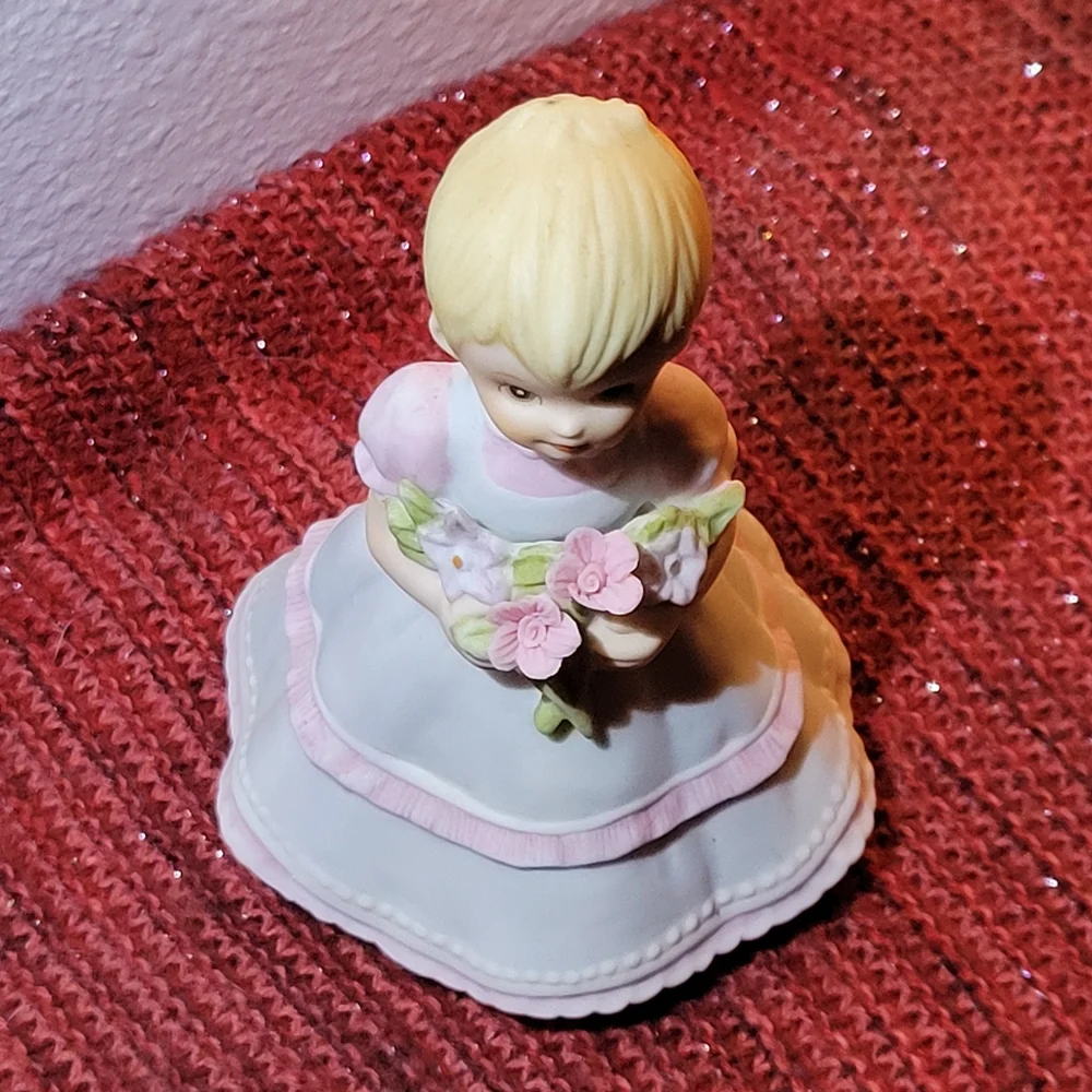 Vtg GEO LEFTON CHINA 07485 THE CHRISTOPHER COLLECTION 1990 FLOWER GIRL